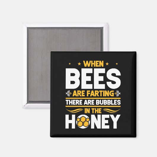 養蜂家ギフト |ミツバチが養殖している時期 マグネット (正面/裏面)