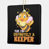 養蜂家ギフト |私は間違いなくミツバチの飼い主だ セラミックオーナメント (左)