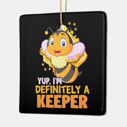養蜂家ギフト |私は間違いなくミツバチの飼い主だ セラミックオーナメント (左)