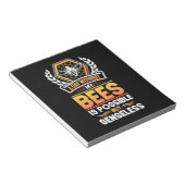 養蜂家ギフト |蜂が来ない日は無意味 ノートパッド (アングル)