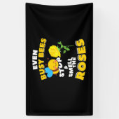 養蜂家ギフト |蜂忙しも 横断幕 (縦)