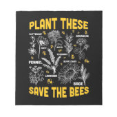 養蜂家ギフト |蜂救を植える ノートパッド (正面)