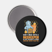 養蜂家ギフト |養蜂家と面倒を見ない マグネット (正面/裏面)