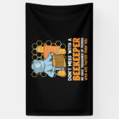 養蜂家ギフト |養蜂家と面倒を見ない 横断幕 (縦)