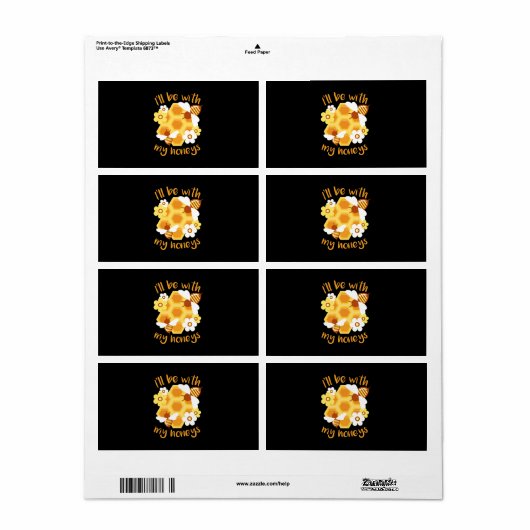 養蜂家ギフト |養蜂家は私の新婚旅行と一緒になる ラベル (フルシート)