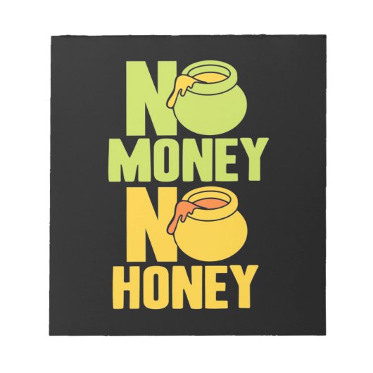 養蜂家ギフト |養蜂家No Money No Honey ノートパッド (正面)