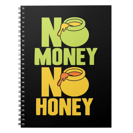養蜂家ギフト |養蜂家No Money No Honey ノートブック (正面)