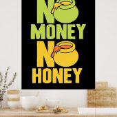 養蜂家ギフト |養蜂家No Money No Honey ポスター (キッチン)