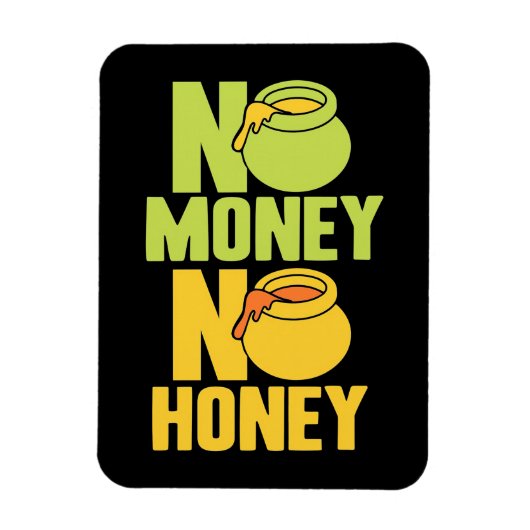 養蜂家ギフト |養蜂家No Money No Honey マグネット (縦)
