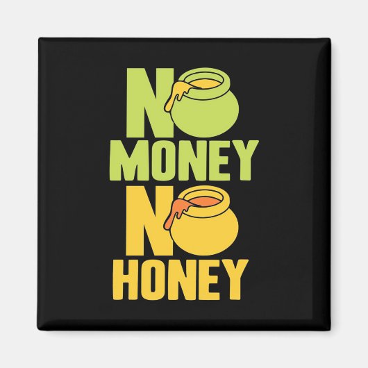 養蜂家ギフト |養蜂家No Money No Honey マグネット (正面)