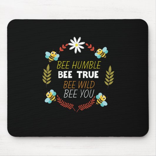 養蜂家ギフト | Bee Humble Bee True マウスパッド (正面)