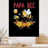 養蜂家ギフト | Papa Bee Flowers ポスター (キッチン)