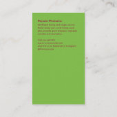 養蜂家シルエットグラスグリーン 名刺 (裏面)