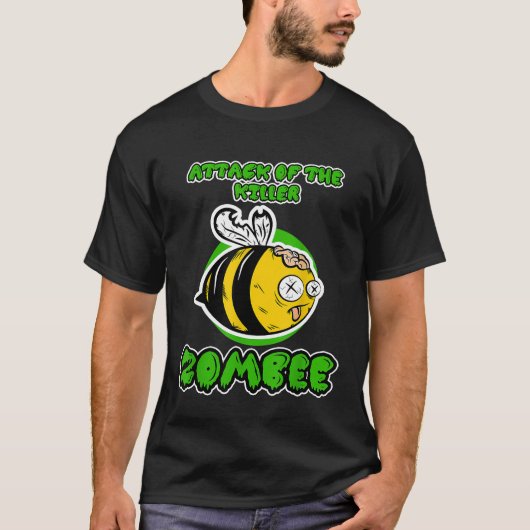 養蜂家ゾンビ用ハロウィンキラーゾンビーシャツ Tシャツ (正面)