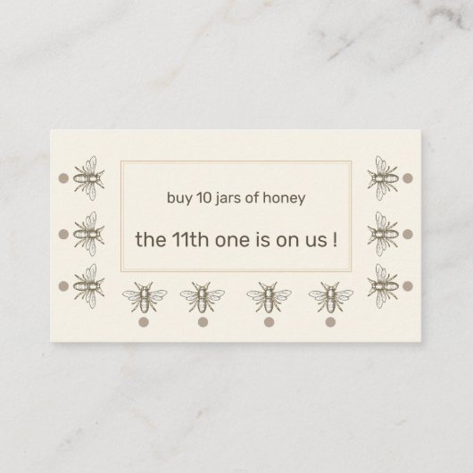 養蜂家ハニーカスタマーロイヤリティカードアイボリー ロイヤリティカード (裏面)
