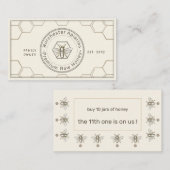 養蜂家ハニーカスタマーロイヤリティカードアイボリー ロイヤリティカード (正面/裏面)