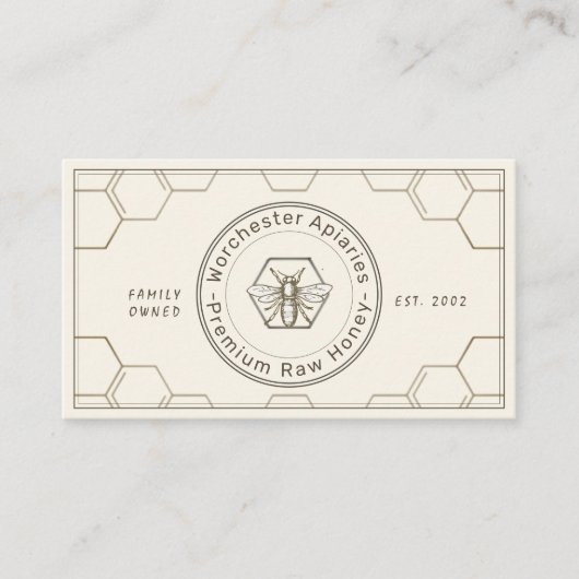 養蜂家ハニーカスタマーロイヤリティカードアイボリー ロイヤリティカード (正面)