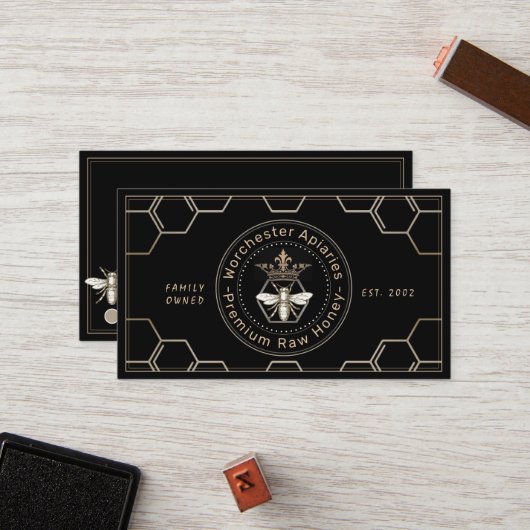 養蜂家ハニーカスタマーロイヤリティカードパンチブラック ロイヤリティカード (正面/裏面インサイチュ)