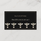 養蜂家ハニーカスタマーロイヤリティカードパンチブラック ロイヤリティカード (裏面)