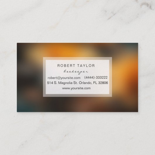 養蜂家ハニーセラービーリングや輪農家カード 名刺 (裏面)