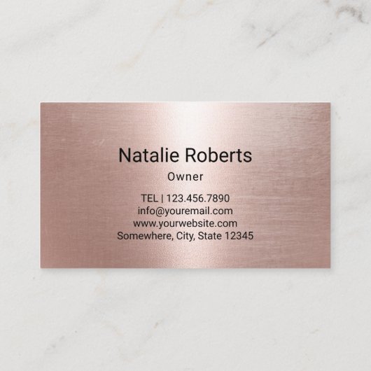 養蜂家ハニービーアピアニカムバラ金ゴールド 名刺 (裏面)