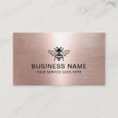 養蜂家ハニービーアピアニカムバラ金ゴールド 名刺 (正面)