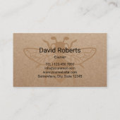 養蜂家ハニービーアピールクラフト素朴クラフト 名刺 (裏面)