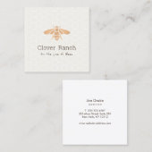 養蜂家ハネビーのロゴハニカム スクエア名刺 (正面/裏面)