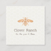 養蜂家ハネビーのロゴハニカム スクエア名刺 (正面)