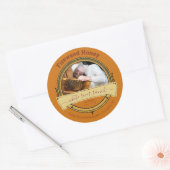 養蜂家フォト琥珀の大きな蜂蜜のシール ラウンドシール (封筒)