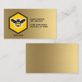 養蜂家ブラッシング金ゴールド 名刺 (正面/裏面)