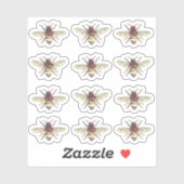 養蜂家ヴィンテージ金ゴールドミツバチ防水ラベル シール (シート)