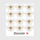 養蜂家ヴィンテージ金ゴールドミツバチ防水ラベル シール (シート)