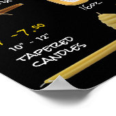 養蜂家向け 黒板スタイルの蜂蜜価格表 ポスター (角)