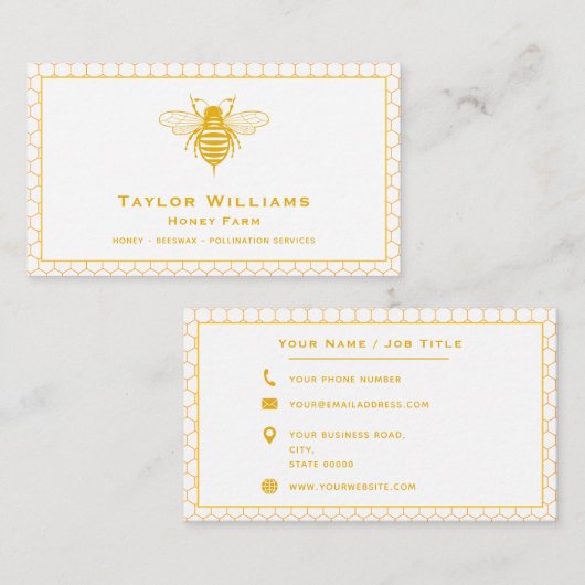 養蜂家養蜂家ハニービーファーム農家養蜂場 名刺 (正面/裏面)