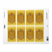 養蜂家養蜂蜜の瓶ラベルハニカムミツバチ ラベル (フルシート)