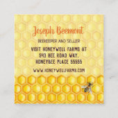 養蜂家養蜂蜜蜂ハニーセラービーファーム スクエア名刺 (裏面)