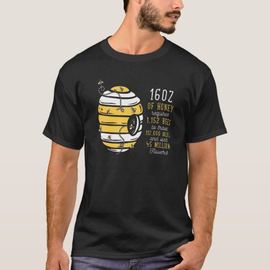 養蜂家 はちみつ 花粉 養蜂 蜞 Tシャツ (正面)