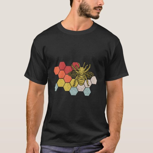 養蜂家 みつばち ハニカム ビーキー Tシャツ (正面)