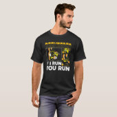 養蜂家 私が走ればあなたも走る ハチ 2 Tシャツ (正面フル)