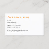 養蜂家，蜂蜜の販売 – 名刺 (裏面)