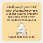 養蜂家Apiaryご注文ありがとうございます スクエアシール (正面)