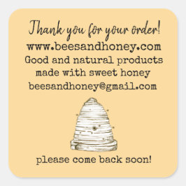 養蜂家Apiaryご注文ありがとうございます スクエアシール