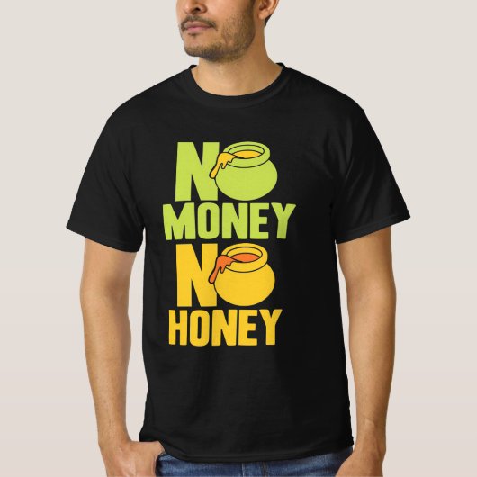 養蜂家No Money蜂蜜 Tシャツ (正面)