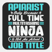 養蜂専門職の養蜂家 スクエアシール (正面)