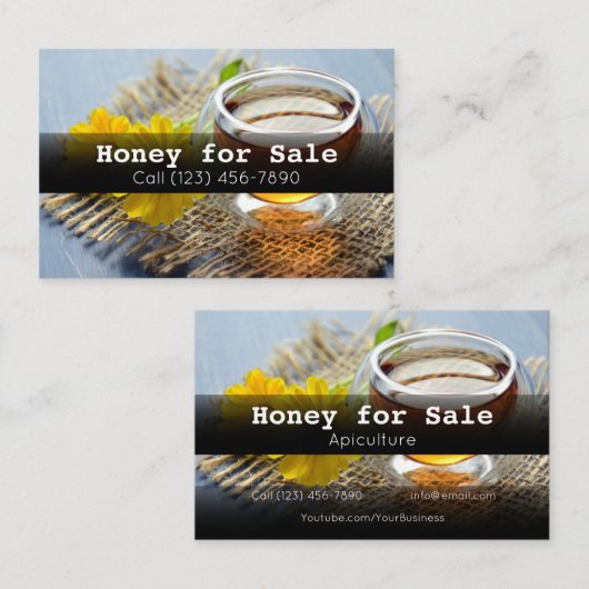 養蜂業者事業 名刺 (正面/裏面)