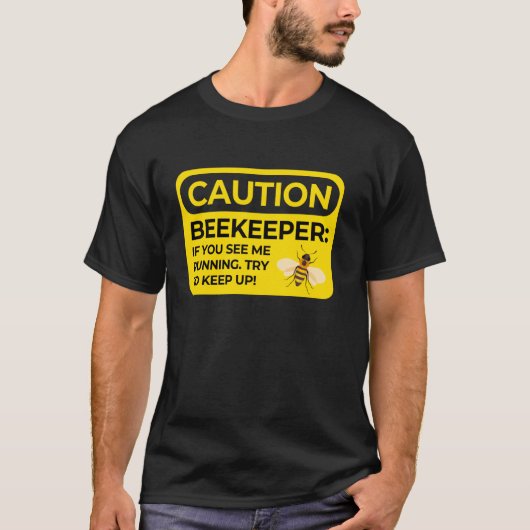 養蜂注意ミツバチ昆虫養蜂家養蜂家B Tシャツ (正面)
