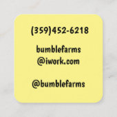 養蜂生ハニーカスタムラベル スクエア名刺 (裏面)