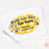 養蜂生ハニーカスタムラベル 楕円形シール (封筒)