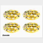 養蜂生ハニーカスタムラベル 楕円形シール (シート)